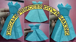 origami princess gown@#@ how to make origami princess gown@#@ paper se gown banana sikhaye@@##@@$~👍👌