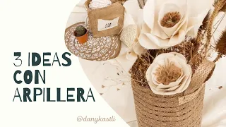 3 hermosas manualidades con yute o arpillera *diy ideas fáciles * #diyideas #manualidadesfaciles