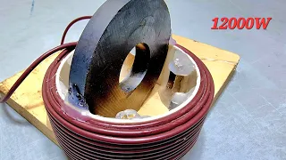 How to turn Super Magnet into 230V Generator Use Pvc Wire...