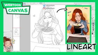 How I Make My Webtoon Episode! PT. 14 (Speed Process)(LINEART)