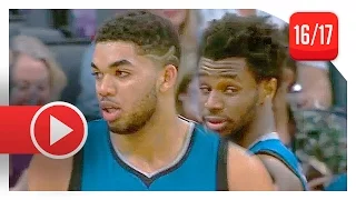 Andrew Wiggins & Karl-Anthony Towns Full Highlights vs Kings (2017.02.27) - TOO SICK!