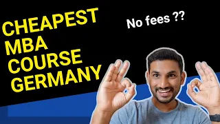 Is MBA in Germany really FREE⁉️ | Cheapest MBA Course & Scholarship revealed ✌