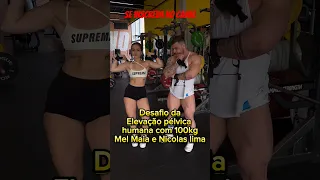 ELEVAÇÃO PÉLVICA HUMANA com MEL MAIA e NICOLAS LIMA #shorts
