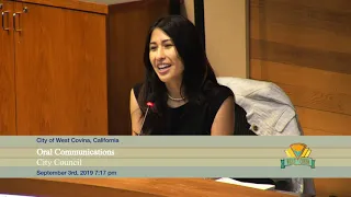 City of West Covina - September 3, 2019 - City Council Meeting