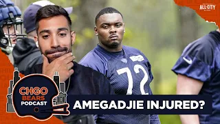 Kiran Amegadjie Unable to Practice Fully on Day 1 of Chicago Bears Rookie Minicamp | CHGO Bears
