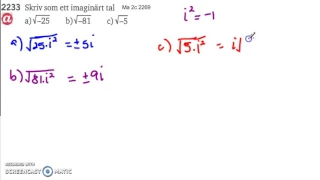 Matematik 5000 Ma 2b   Kapitel 2   Komplexa tal en introduktion   2233