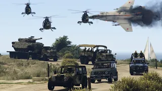 Russia vs Ukraine War | Russian Air Attack on Ukraine Army Convoy - GTA V