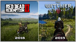 Red Dead Redemption 2 vs The Witcher 3 - Details Comparison