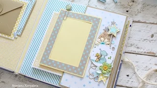 Скрапбукинг Альбом для мальчика - Baby boy scrapbook album