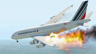 A380 Crashes Immediately After Take Off Due To Engine Explosion | XP11