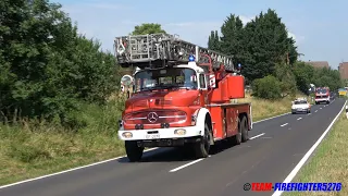 [91 Fahrzeuge - ältester Oldie von 1941] Großer Feuerwehr Oldtimer Korso durch den Landkreis Gießen