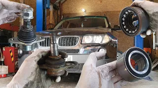 BMW X3 E83 replace front wheel bearing and lower ball joint