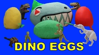 Dinosaur Eggs Surprise Play Doh | Dinosaurs Surprise Play Doh Eggs | Hatching Dinosaur Eggs