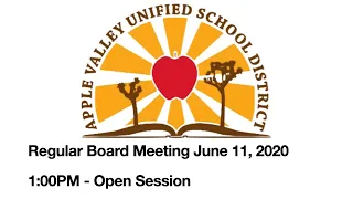 AVUSD Regular Board Meeting June 11, 2020