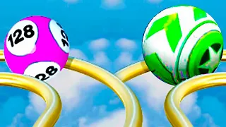 Sky Rolling Balls vs Rolling Doubles - Smart Balls Funny Race