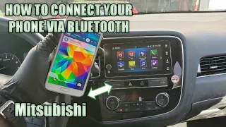 How to connect your phone via bluetooth to your car  Mitsubishi Outlander Se