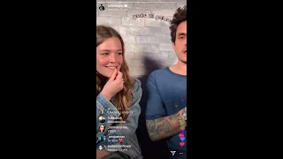 Maggie Rogers and John Mayer on Instagram live "current mood"