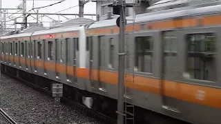 [警笛(空笛)あり]JR東日本E233系分割編成中央線「青梅行」 中野駅到着