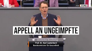 24.03.2022 #Berlin Prof. Dr. Karl Lauterbach Appell an #Ungeimpfte! #Impfpflicht #Corona #Covid19