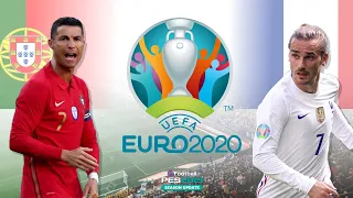Euro 2020 group F Portugal vs France gameplay efootball pes 2021