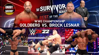 Goldberg vs Brock Lesnar (C) WWE Championship Match | WWE 2K22 Gameplay