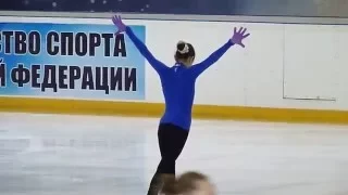 Evgenia Medvedeva - SP at practice Russian Juniors, 2014