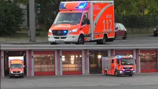 [Einsatz neben der Wache, 3in1] Doppel RTW + LHF auf Einsatzfahrt | BF Marzahn & FF Höhenschönhausen