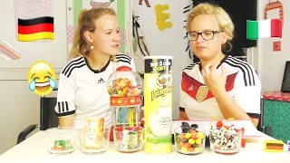 Deutschland - Italien ⚽ Wie tippen Eva & Kathi?! EM Candy Challenge zum 1/4-Finale | Jelly Beans