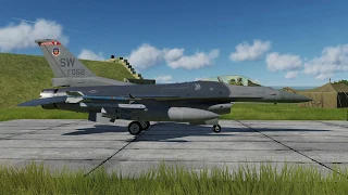 Запуск самолета F-16CM bl.50 в DCS World 2.5