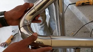 stainless steel elbows fitting trick! stainless steel l bow kaise lagate hai.