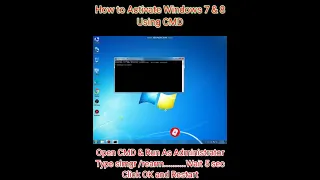 How to Activate Windows 7 & 8 Using CMD #shorts #techshorts #gaming #gaming&techvibesbygagan