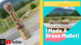 Making A Funky Brass Mallet! (Woodturning)