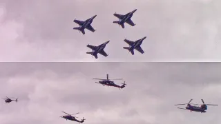 Epic Opposing Flyover! Army Navy Game 2021 Flyover F-18 Super Hornets Metlife Stadium 12-11-21