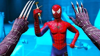 My Spiderman Friend gave me Venom Wolverine Powers (Boneworks VR Mods)