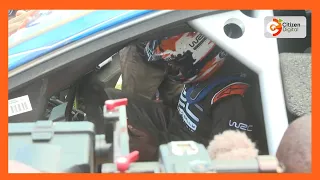 President William Ruto enjoys ride in a rally car during WRC Safari Rally shakedown in Naivasha