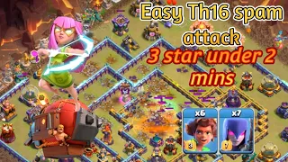 🔥Th16 Root Rider Witch Spam Attack Strategy | Best Th16 War Attack Strategy | Clash of Clans