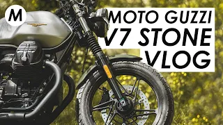 Riding The New 2021 Moto Guzzi V7 Stone 850 Centenario Around Bath With My Triumph Street Twin!