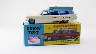 Corgi Model Club's Exclusive  Corgi Toys Superior Ambulance on Cadillac Chassis 437 Re-issue