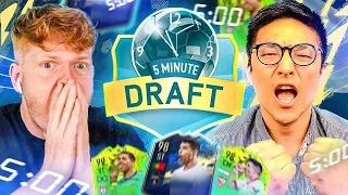 TWO UNBELIEVABLE TEAMS! THE DRAFT KING!? 5 MINUTE FUT DRAFT VS @ItsItsJames - FIFA 21 ULTIMATE TEAM