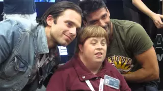 Chris Evans and Sebastian Stan SDCC 2013 Signing