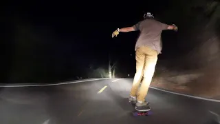 Skilled Nighttime Downhill Skateboarding || ViralHog