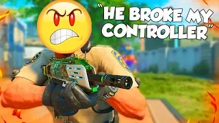 "HE BROKE MY CONTROLLER" (Black Ops 4 Knife Only Rage Reactions & Funny Moments)