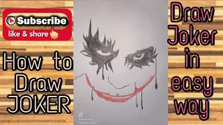 How to Draw Joker smile step by step || Draw Joker Smile face easy way|| draw Joker Suicide squad ||