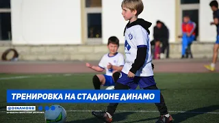 Тренировка футбольной школы "Юный Динамовец"