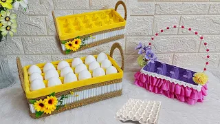 2 Creative spring/Easter craft idea made with Egg trays | DIY Easter craft idea 🐰67