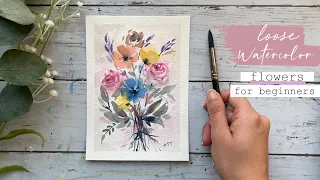 Loose Watercolor Flowers | Easy Watercolor Flowers