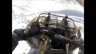 Yamaha Grizzly 700 going deep snow