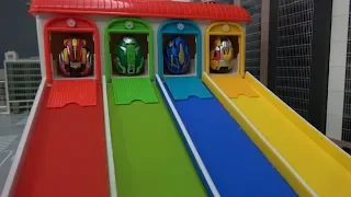 헬로카봇 쿵! 컬러 미끄럼틀에서 출동! 장난감 놀이 Hello Carbot Kung! Color Slide Toys Play