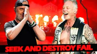 JAMES HETFIELD AND LARS ULRICH FAIL DURING SEEK AND DESTROY INTRO LIVE (2022) #METALLICA