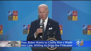 President Biden looks to codify Roe v. Wade into law by dropping filibuster